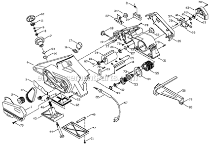 Part Location Diagram of 886463 Porter Cable Bolt